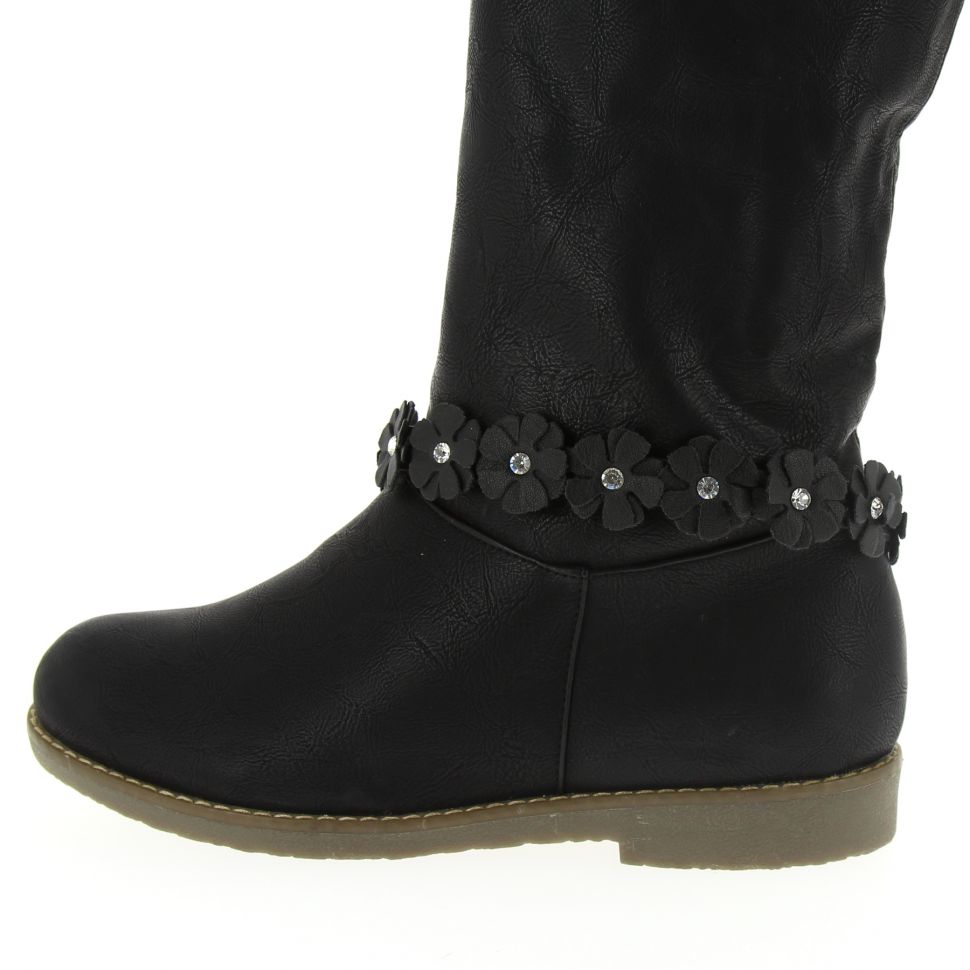 Paire de bijoux de bottes fleurs PRECYLLIA Noir - 5707-32263