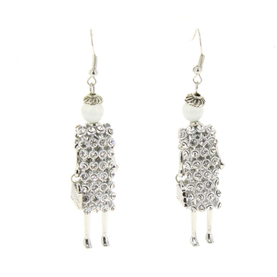 70mm rhodium Creole Earrings PRIMEROSE