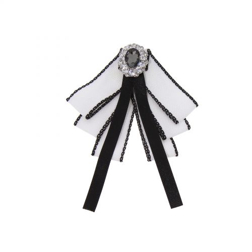 Strass Kristall Dangle Hochzeit Fliege Frauen Band Pre Tied Krawatte Brosche Pin Clip, ULIANA