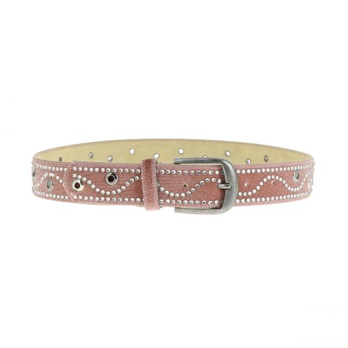 Velvet leather belt lined with leather, PATRICIA