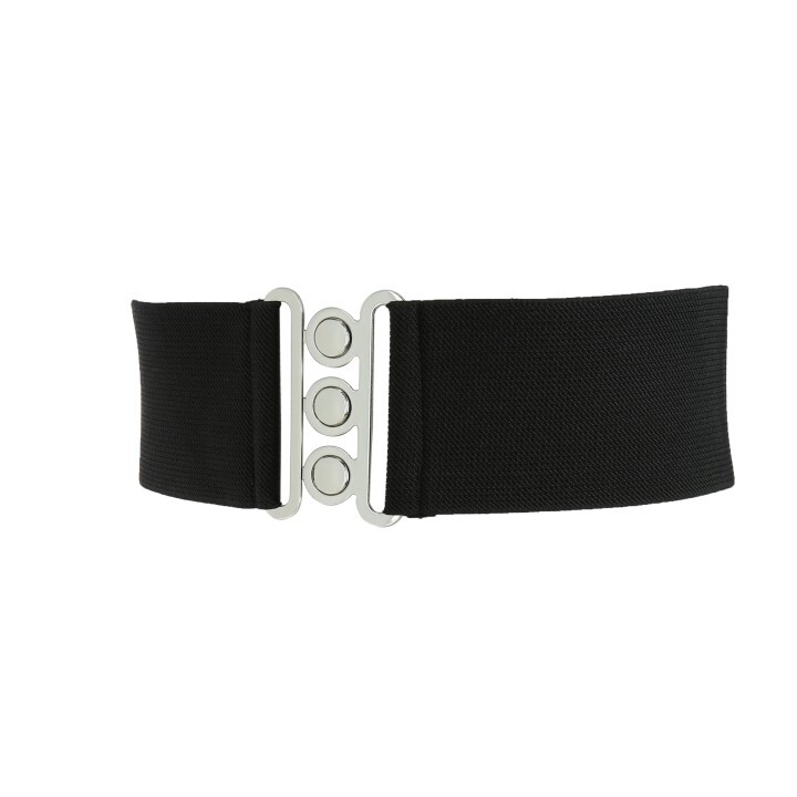 Wide Waist Elasticated Woman Belt Made in France, GLORIA 