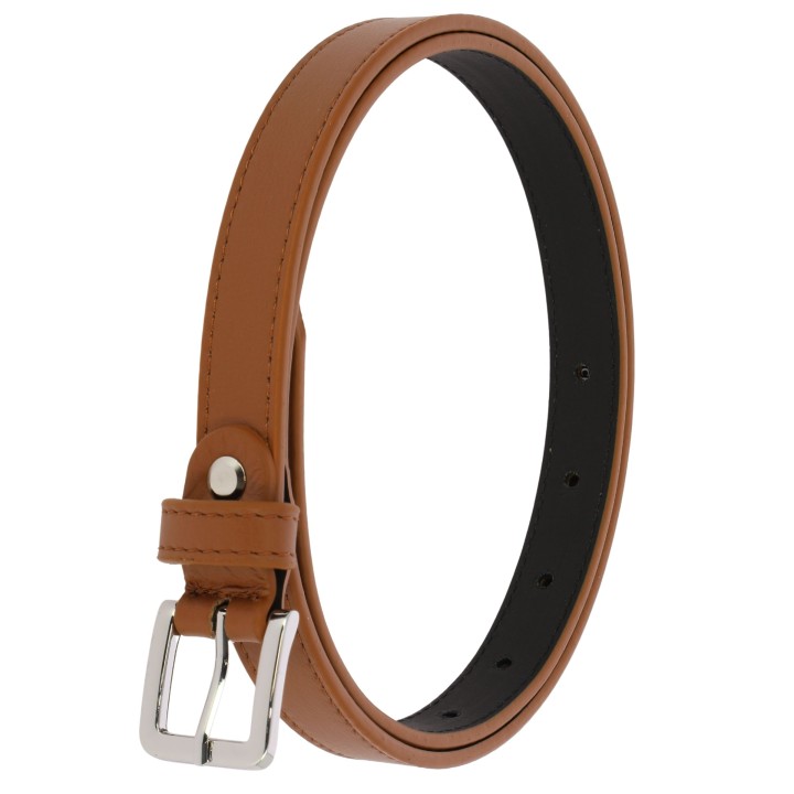 Ceinture femme 2 cm Véritable CUIR ITALIEN, LINDA