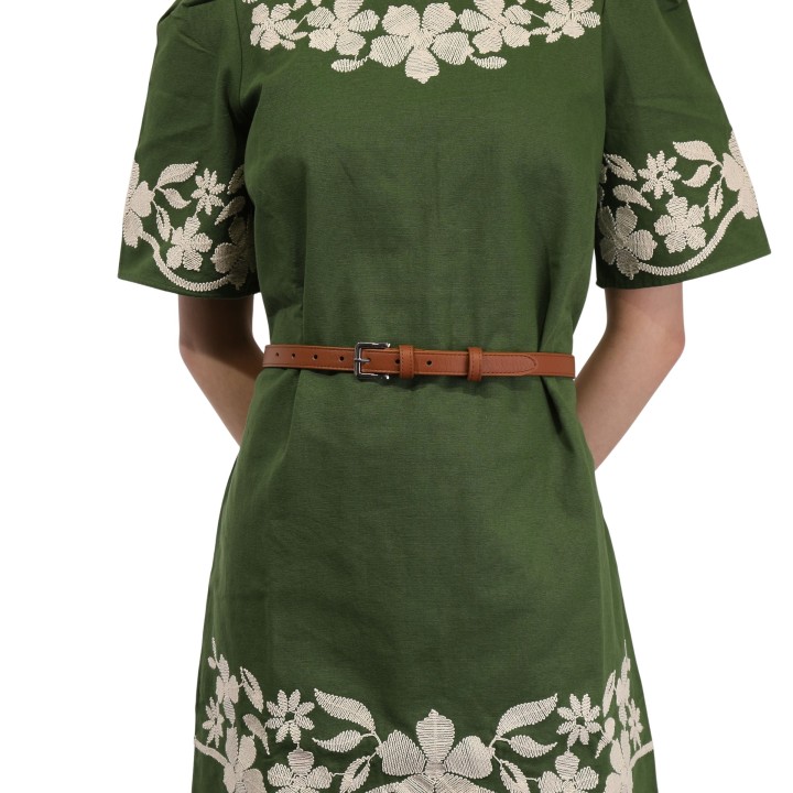 Ceinture femme 2 cm Véritable CUIR ITALIEN, LINDA