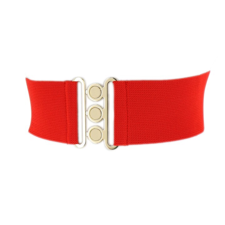 Wide Waist Elasticated Woman Belt Made in France, GLORIA 