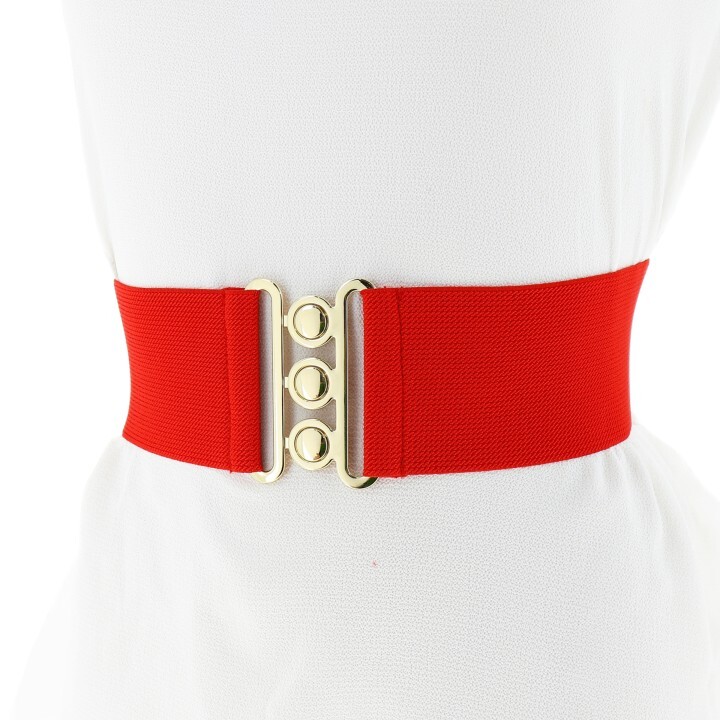Wide Waist Elasticated Woman Belt Made in France, GLORIA 