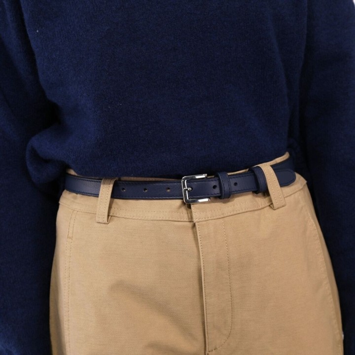 Ceinture femme 2 cm Véritable CUIR ITALIEN, LINDA