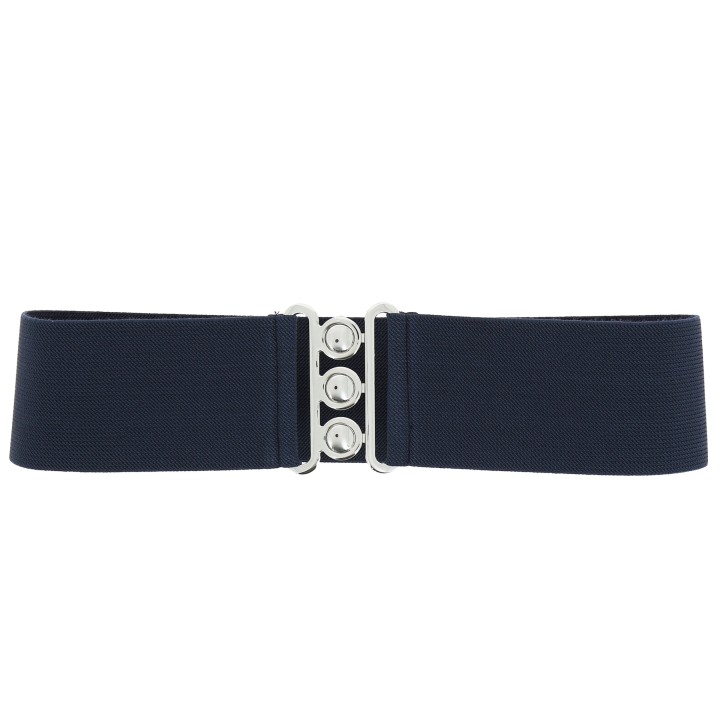 Ceinture femme élastique large à boucle 3 boutons, GLORIA Fabriqué en France