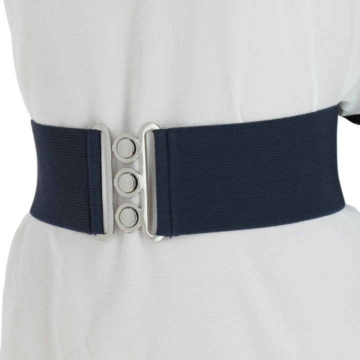 Wide Waist Elasticated Woman Belt Made in France, GLORIA 