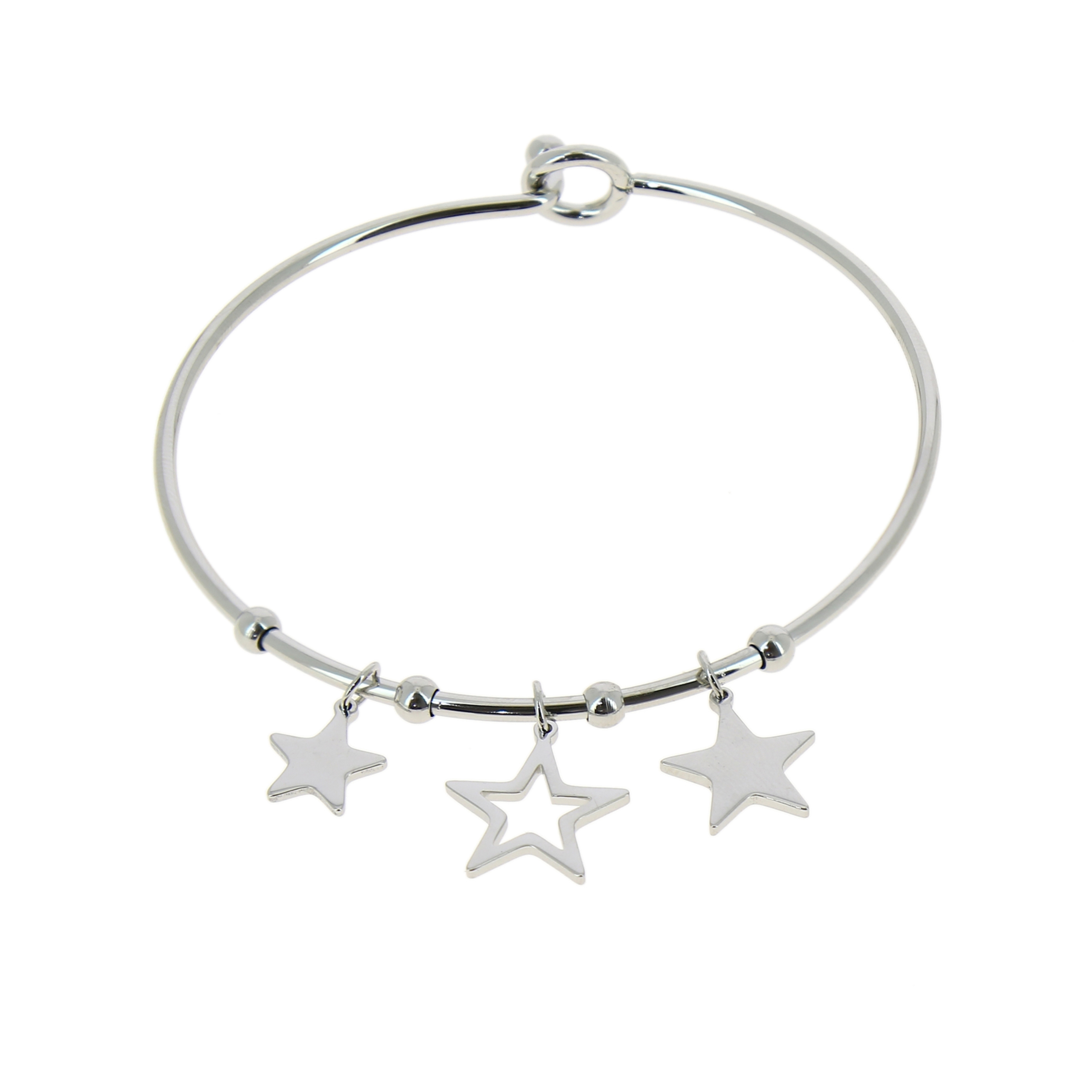 Bracelet Acier inoxydable femme Cadenas à strass de Zirconium, CHIA