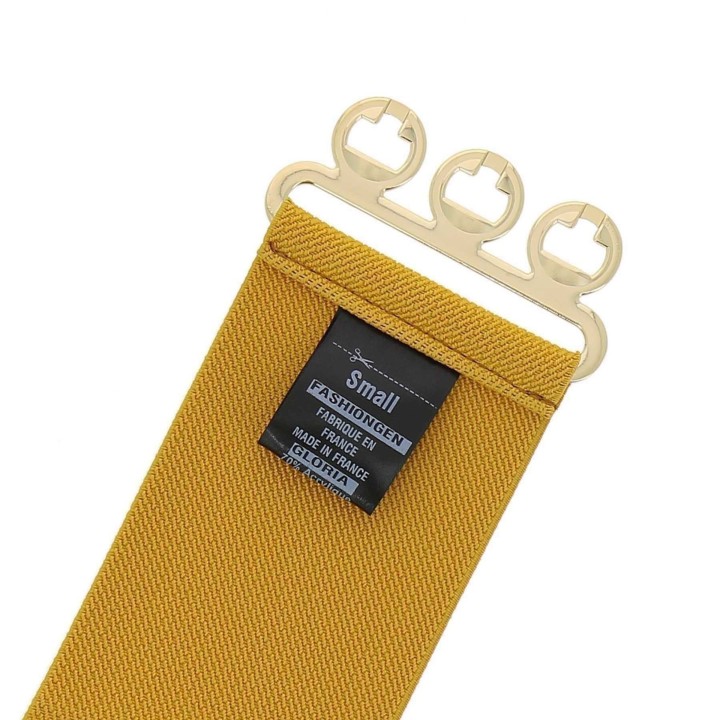 Wide Waist Elasticated Woman Belt Made in France, GLORIA 