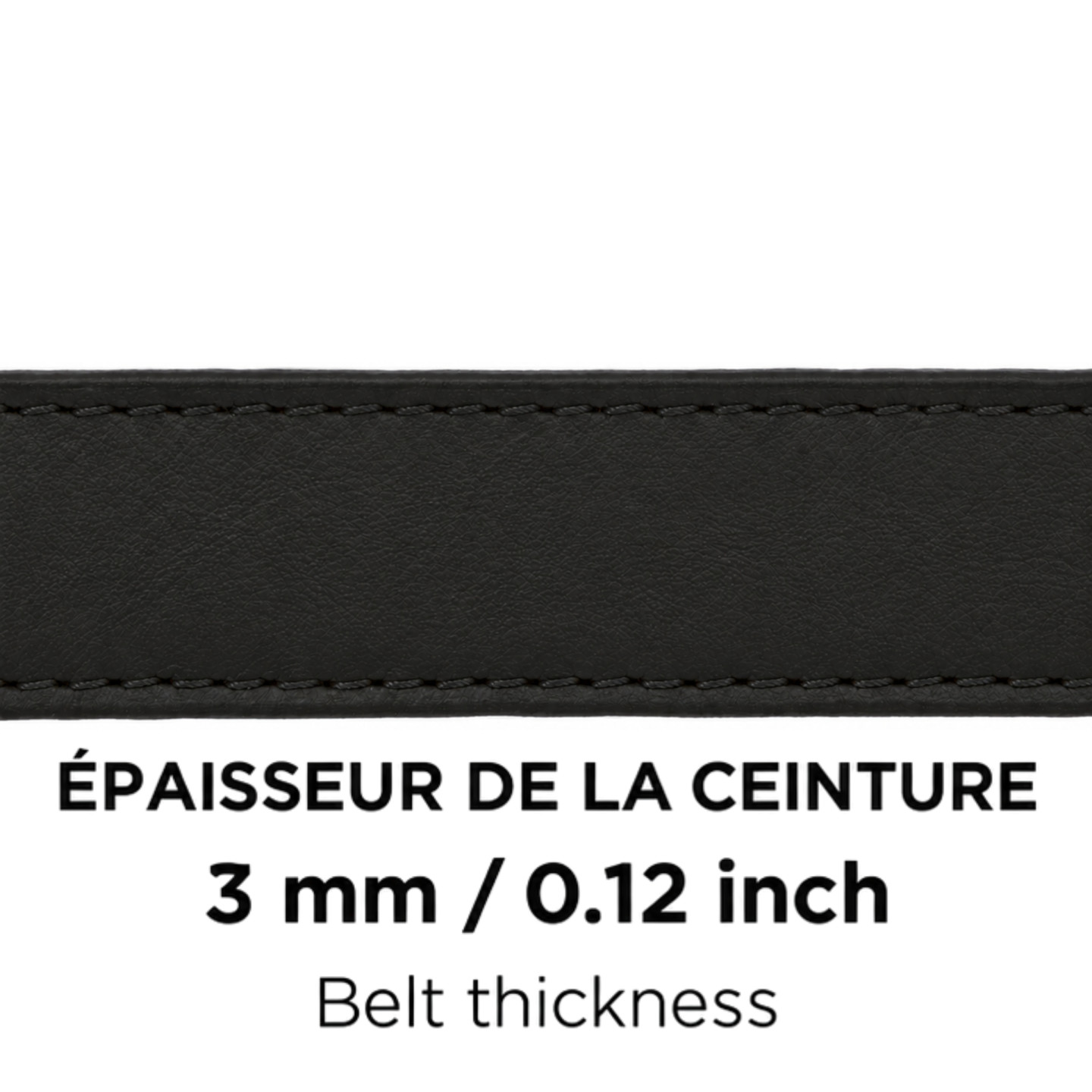 Women genuine Italian leather belt LUNA, Made in France