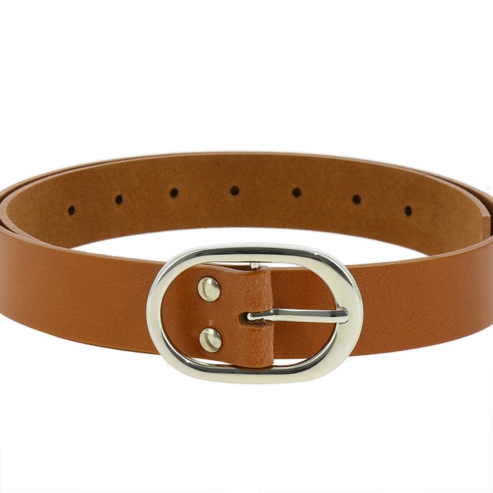 Ceinture femme en Cuir de Vachette  HENRIETTA, Fabriqué en France