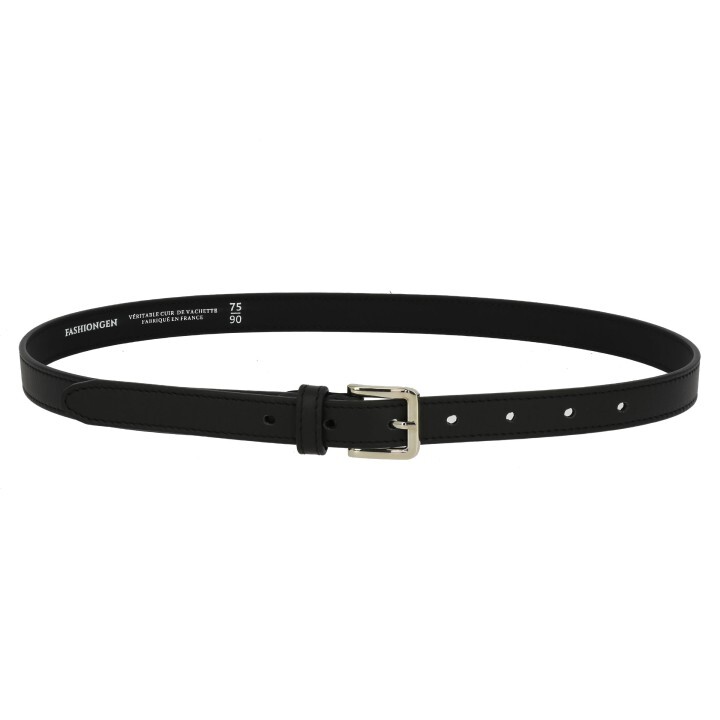 Ceinture femme 2 cm Véritable CUIR ITALIEN, LINDA