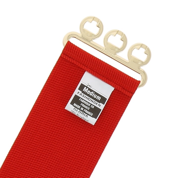 Wide Waist Elasticated Woman Belt Made in France, GLORIA 