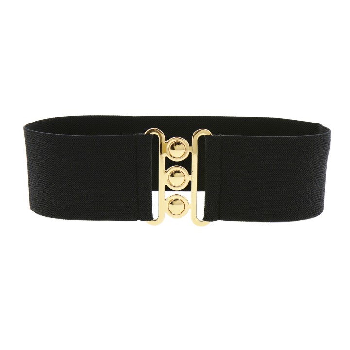 Wide Waist Elasticated Woman Belt Made in France, GLORIA 