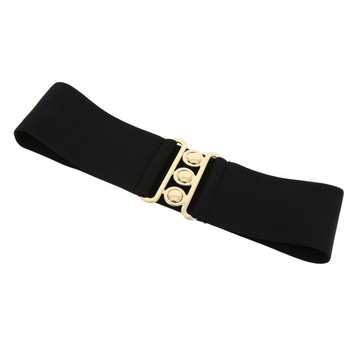 Wide Waist Elasticated Woman Belt Made in France, GLORIA 