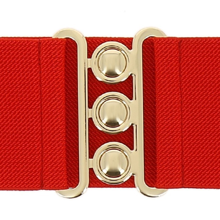 Wide Waist Elasticated Woman Belt Made in France, GLORIA 