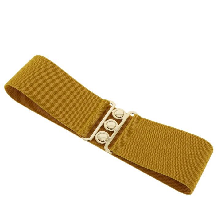 Wide Waist Elasticated Woman Belt Made in France, GLORIA 