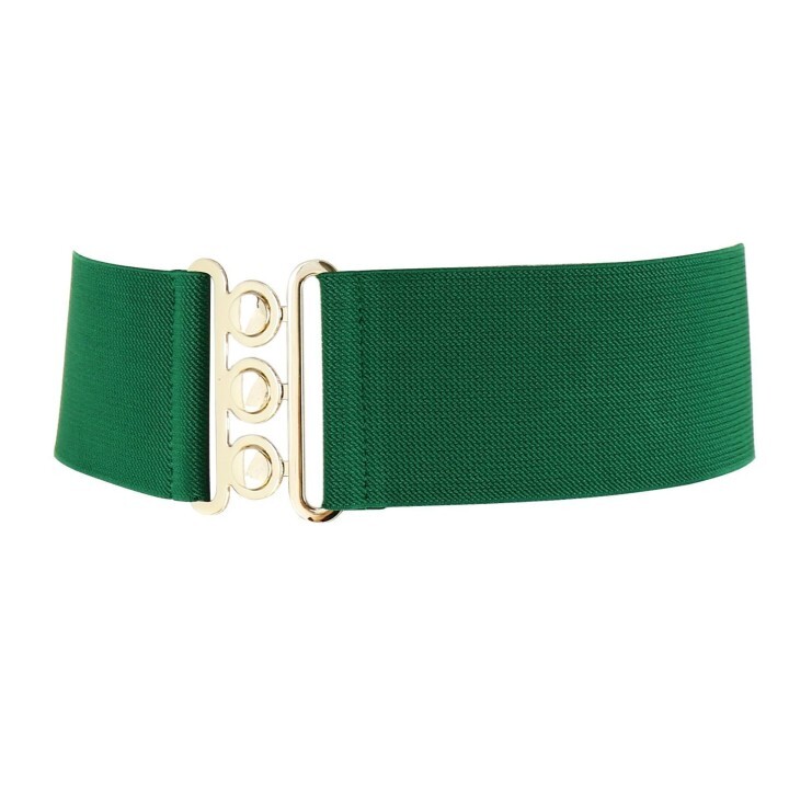 Wide Waist Elasticated Woman Belt Made in France, GLORIA 