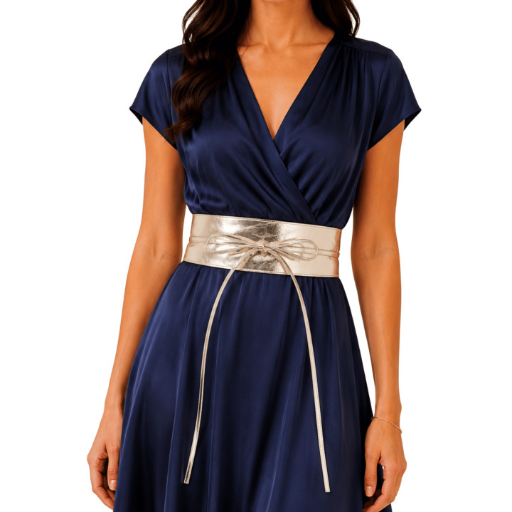 Ceinture femme Obi Cuir d'Italie, fabriqué en France, CASSIANE