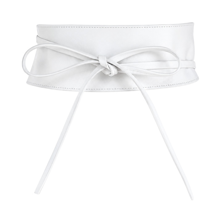 Ceinture femme Obi Cuir d'Italie, fabriqué en France, CASSIANE