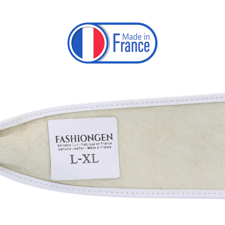 Ceinture femme Obi Cuir d'Italie, fabriqué en France, CASSIANE