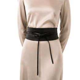 Ceinture femme Obi Cuir d'Italie, fabriqué en France, CASSIANE