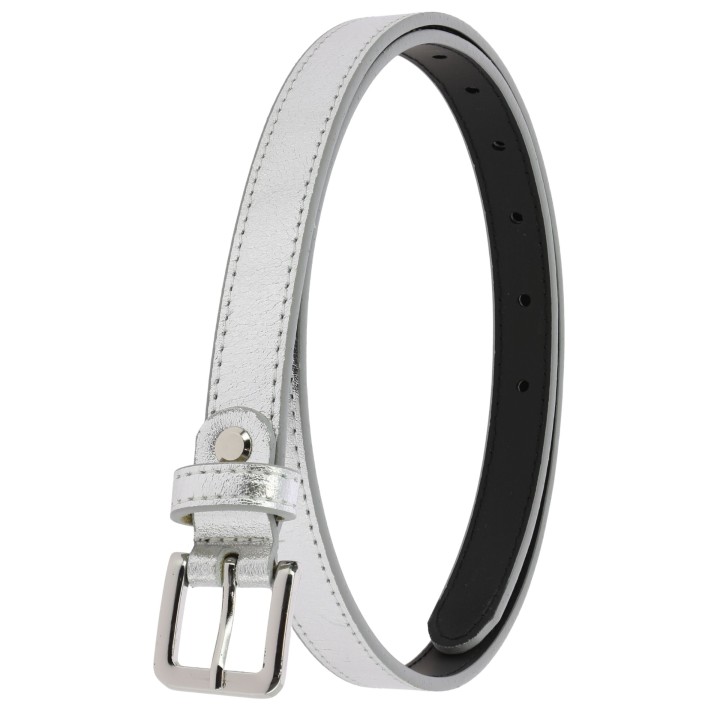 Ceinture femme 2 cm Véritable CUIR ITALIEN, LINDA