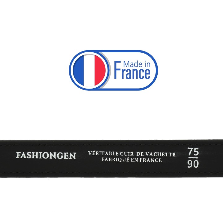 Ceinture femme 2 cm Véritable CUIR ITALIEN, LINDA