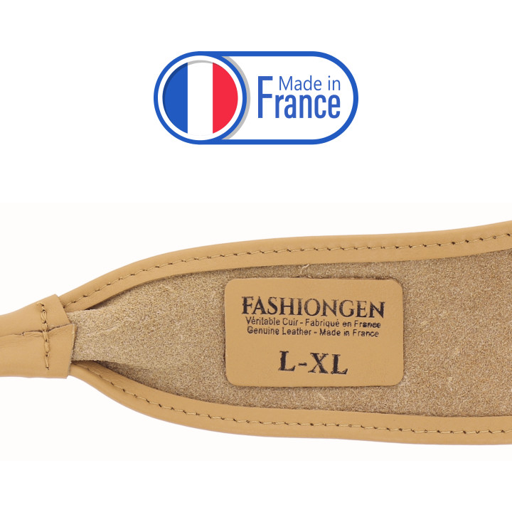 Ceinture femme Obi Cuir d'Italie, fabriqué en France, CASSIANE