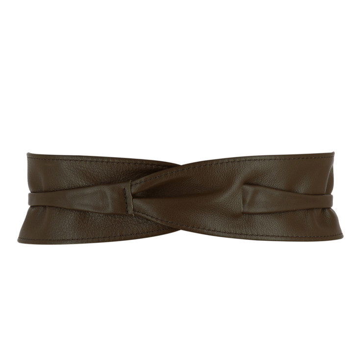 Ceinture femme Obi Cuir d'Italie, fabriqué en France, CASSIANE