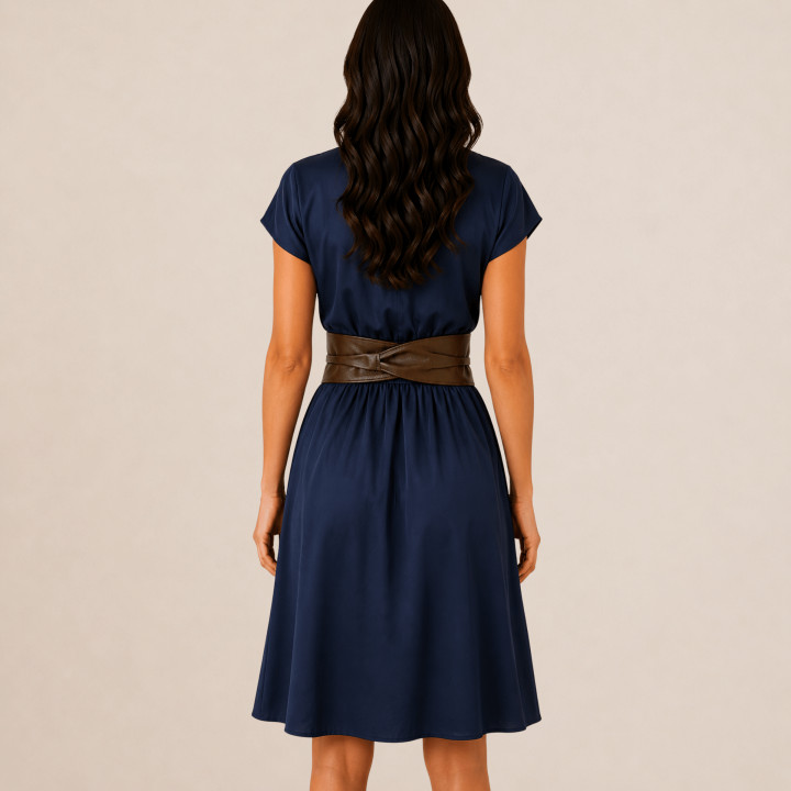 Ceinture femme Obi Cuir d'Italie, fabriqué en France, CASSIANE