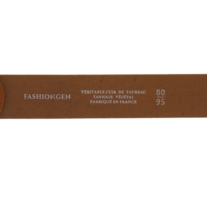 Ceinture femme en Cuir de Taureau à Tannage végétale, 3 cm de largeur, RIVOLI