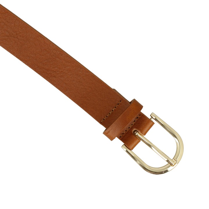 Cowhide leather belt for women, vegetable tanning, RIVOLI