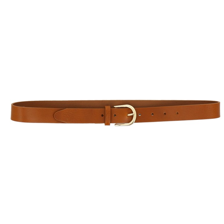 Cowhide leather belt for women, vegetable tanning, RIVOLI