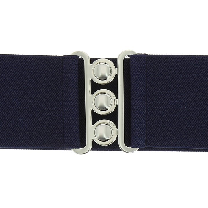 Ceinture femme élastique large à boucle 3 boutons, GLORIA Fabriqué en France