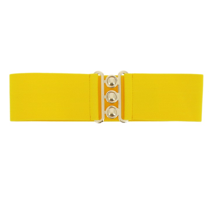 Wide Waist Elasticated Woman Belt Made in France, GLORIA 