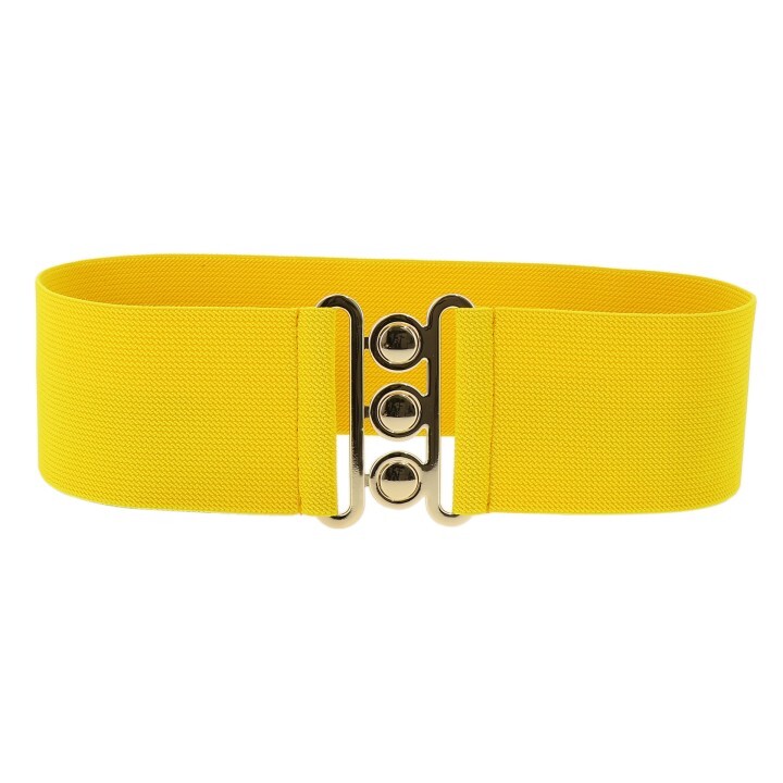 Wide Waist Elasticated Woman Belt Made in France, GLORIA 