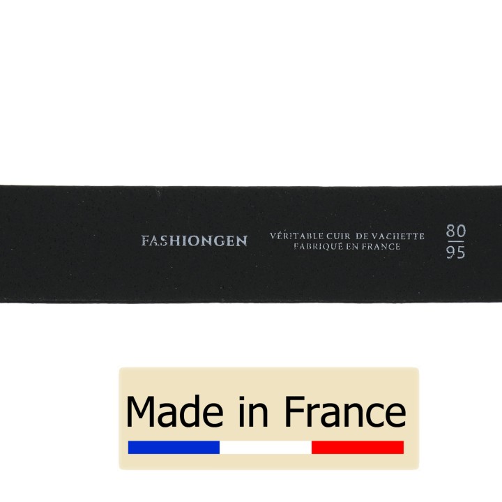 Vegetable tanned bull leather belt, for women and men, ALFONSA