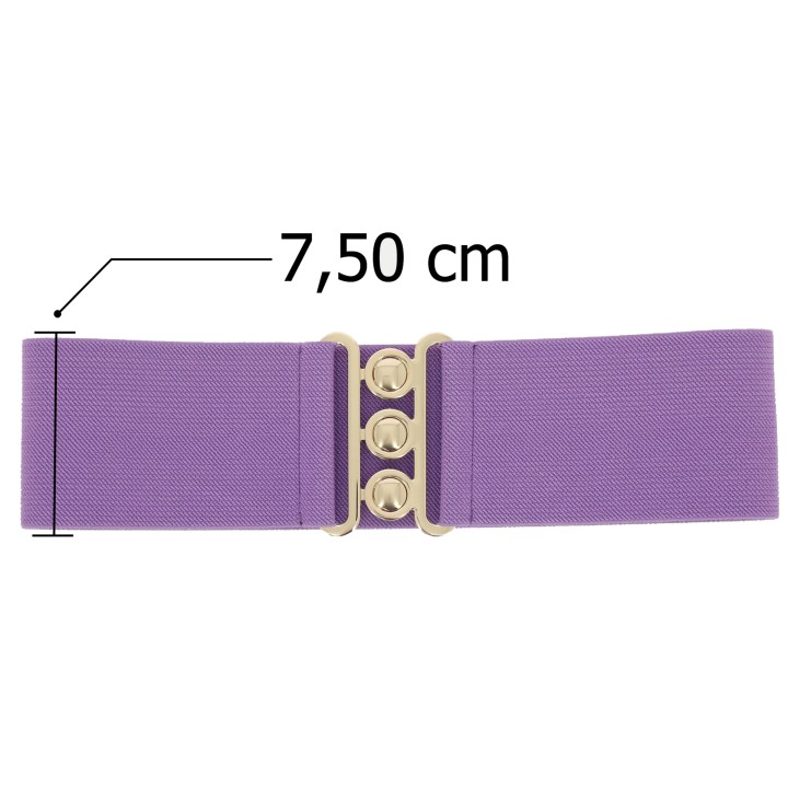 Wide Waist Elasticated Woman Belt Made in France, GLORIA 