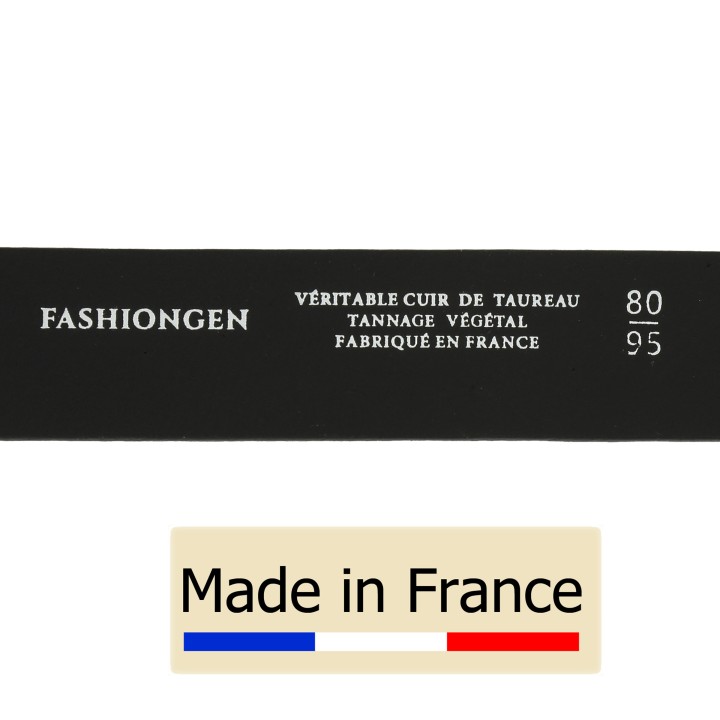 Cowhide leather belt for women, vegetable tanning, RIVOLI