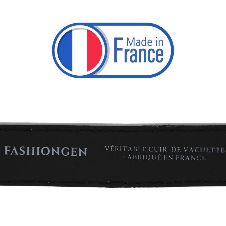 Ceinture pour femme en Cuir Italien, LUNA, Fabriqué en France