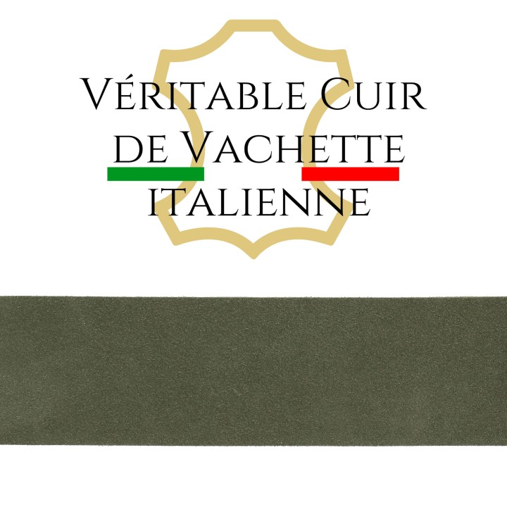 Women genuine Italian Suede Leather Belt, ANETTE, Made in France