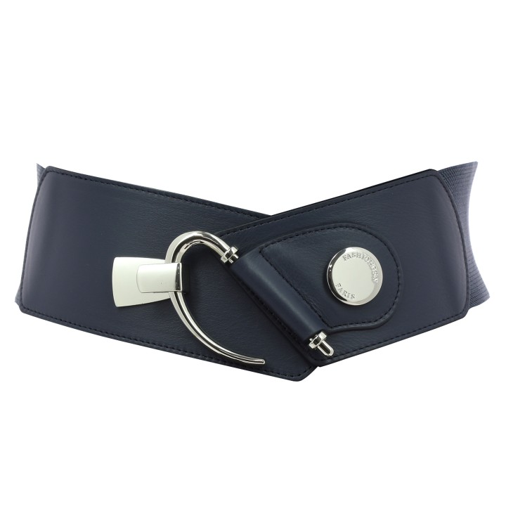 Wide Waist Elasticated Woman Belt Made in France, GLORIA