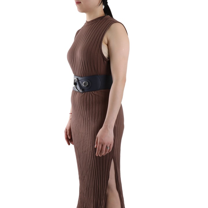 Wide Waist Elasticated Woman Belt Made in France, GLORIA