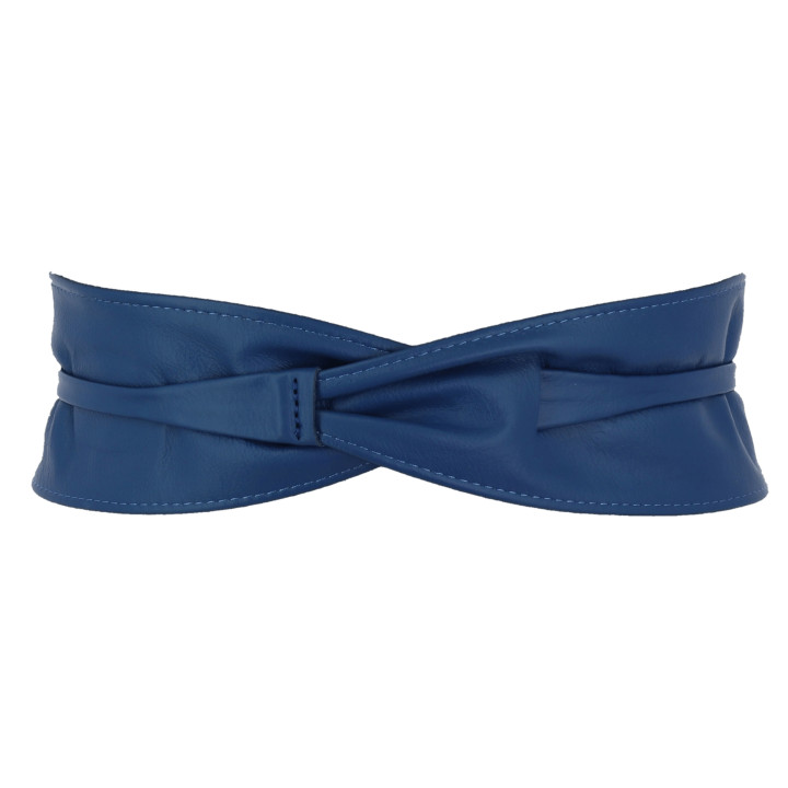 Woman Italian leather Obi belt, CASSIANE