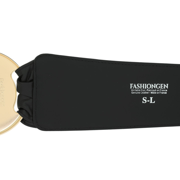 FASHIONGEN Ceinture large femme boucle ronde croisé VANESSA