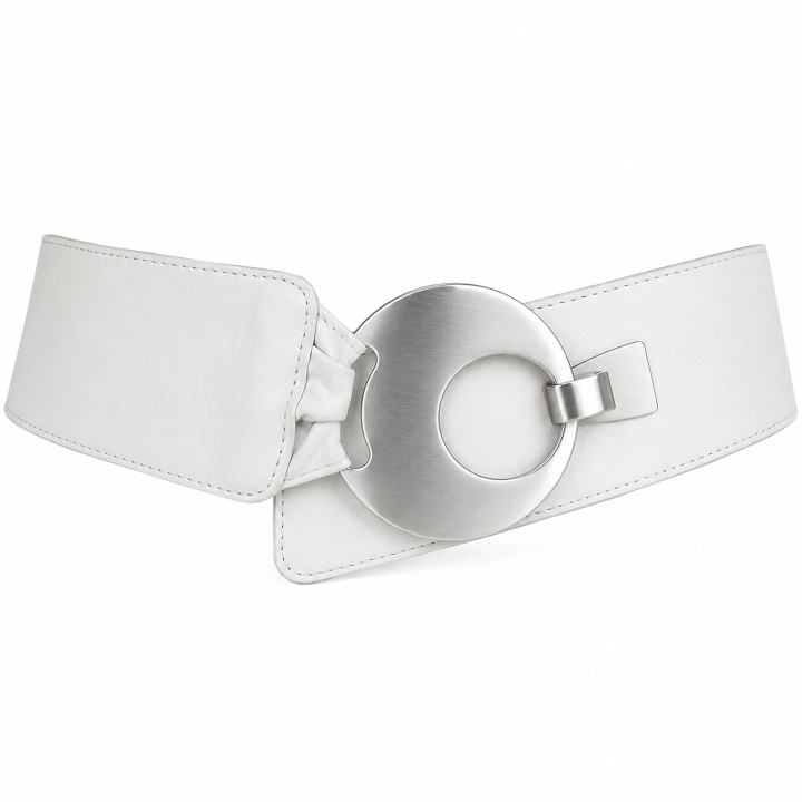 FASHIONGEN Ceinture large femme boucle ronde croisé VANESSA