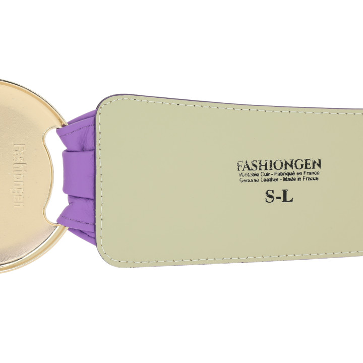 FASHIONGEN Ceinture large femme boucle ronde croisé VANESSA