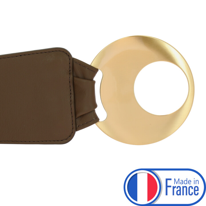FASHIONGEN Ceinture large femme boucle ronde croisé VANESSA